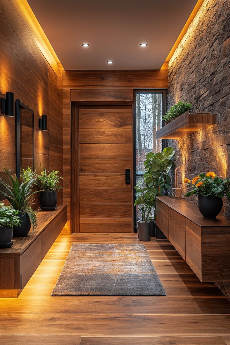 Эффективный дизайн прихожей хранение